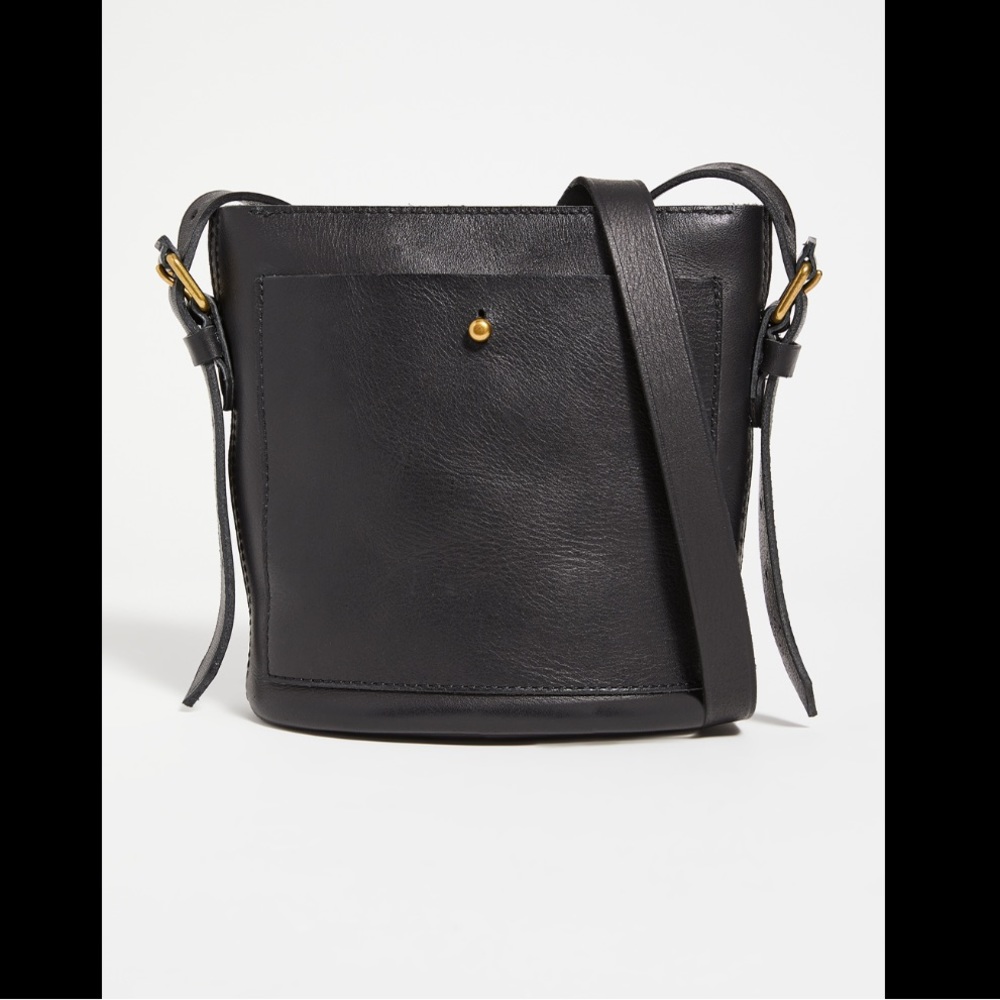 Madewell mini transport bucket bag in black